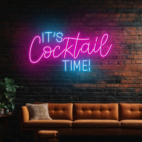 It's Cocktail Time Neon Sign