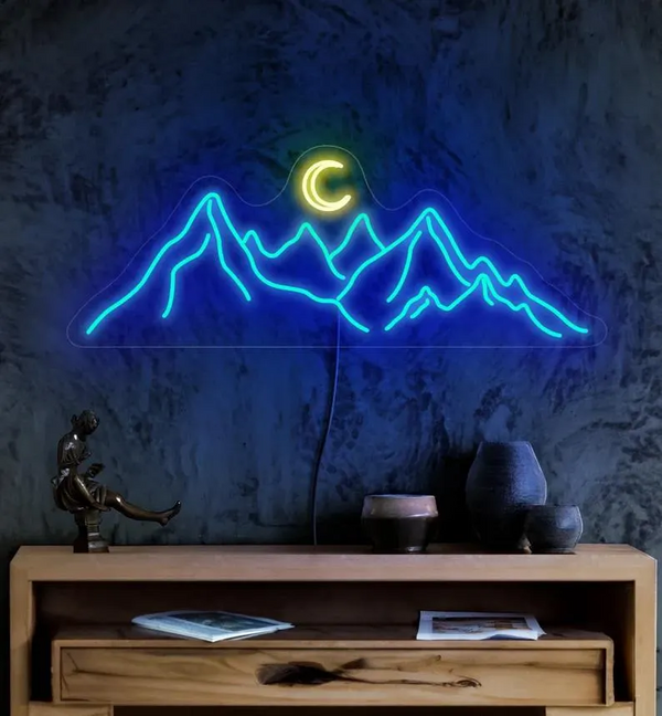 Mountain and Moon LED Neon Light