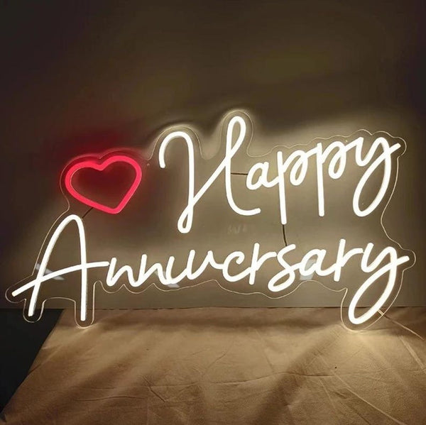 Happy Anniversary Neon Wedding Sign