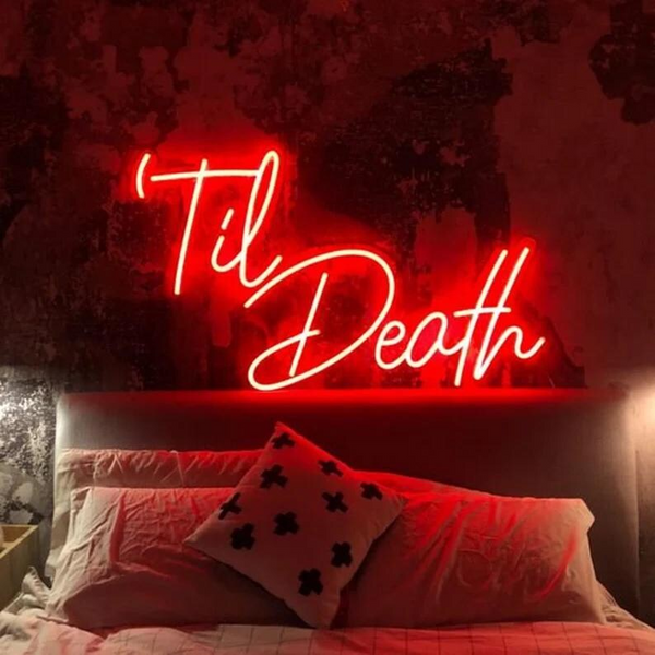 Tie Death Custom Neon Sign, Wedding Neon Signs, Personalized Gifts