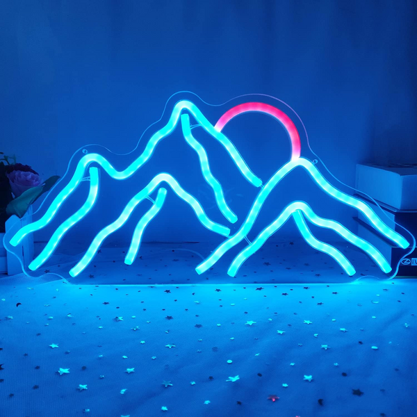 Mountain Neon LED Light Sign,Living Room, Hotel, Wall Decor Christmas Gift