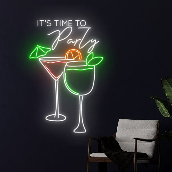 It's Time To Party Neon Sign